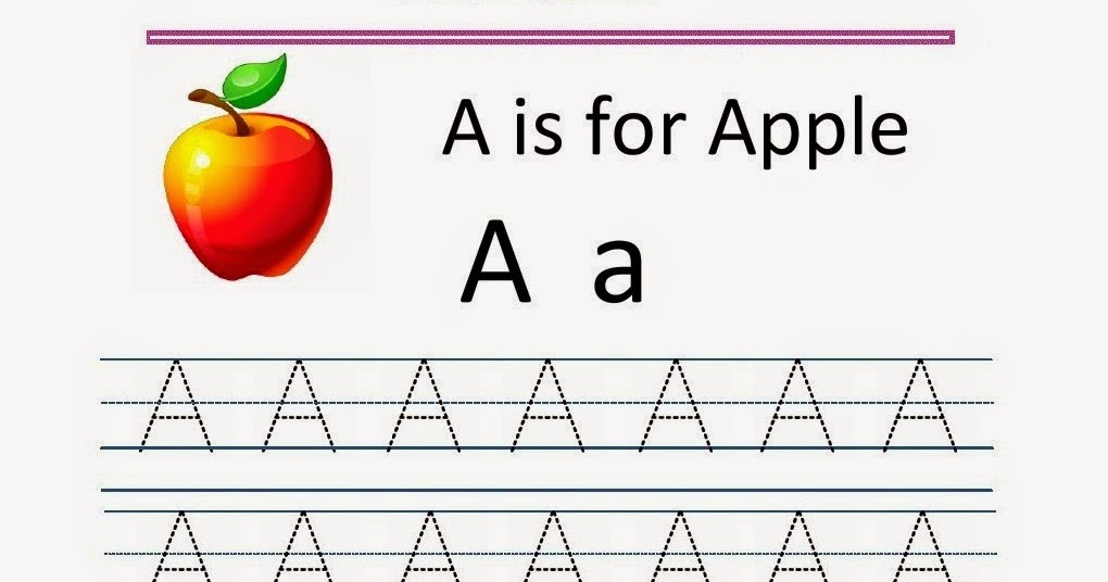 Kindergarten Worksheets: Printable Tracing Worksheet - Alphabet A a