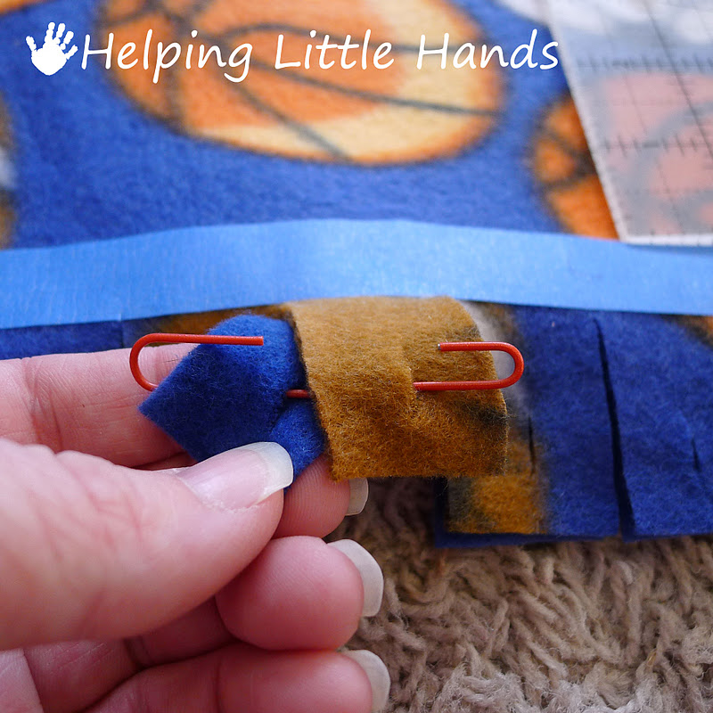 Pieces by Polly Double Layered NoSew "Braided" Fleece Blanket Tutorial