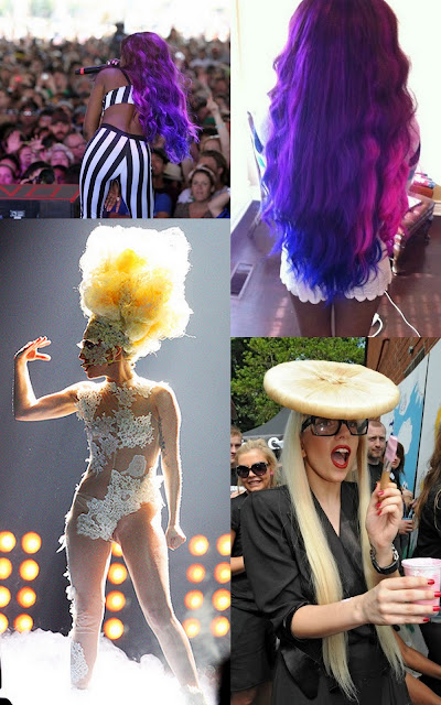 Azealia Banks weave Lady Gaga hair dip dye beauty style