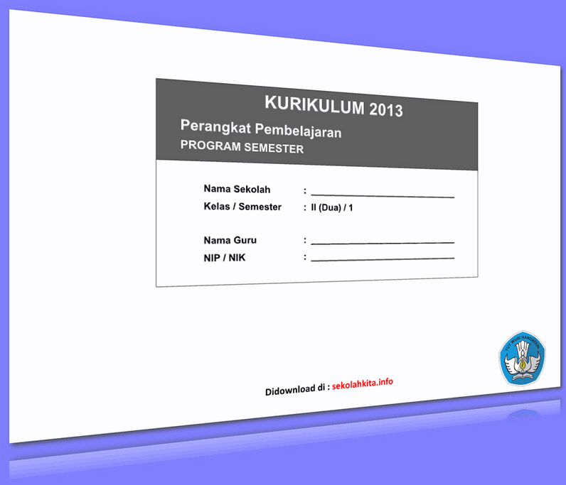 PROGRAM SEMESTER KELAS 2 KURIKULUM 2013 UPDATE 2016