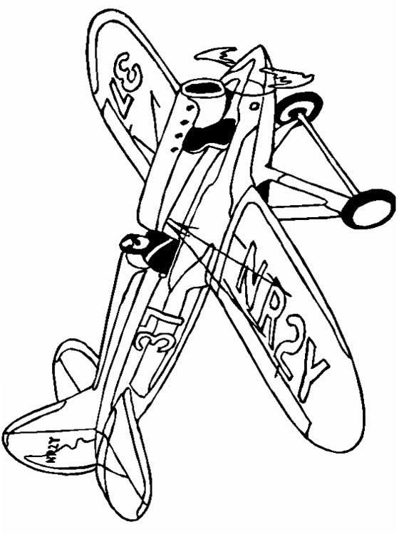 Kids Page: Aeroplane Coloring Pages
