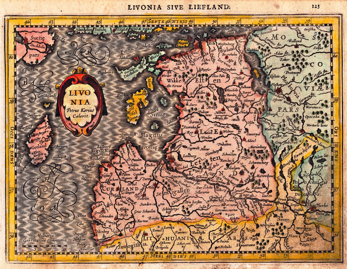 Livonijas karte - 1630. gads