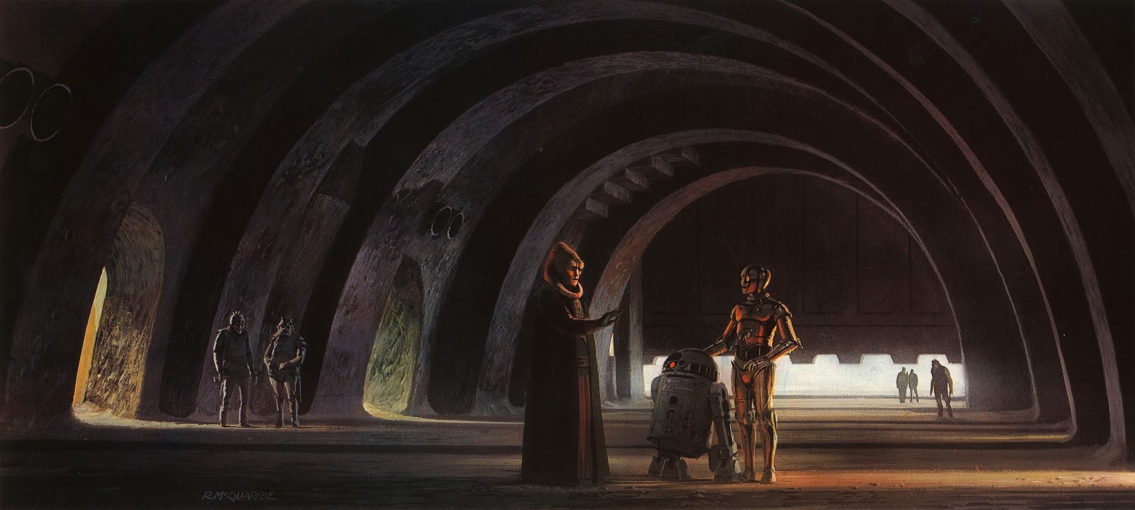 Ralph McQuarrie - Jabba's Palace concept artwork Concept artwork, Jabba's Palace, Ralph McQuarrie, Starwars, Starwars concept art