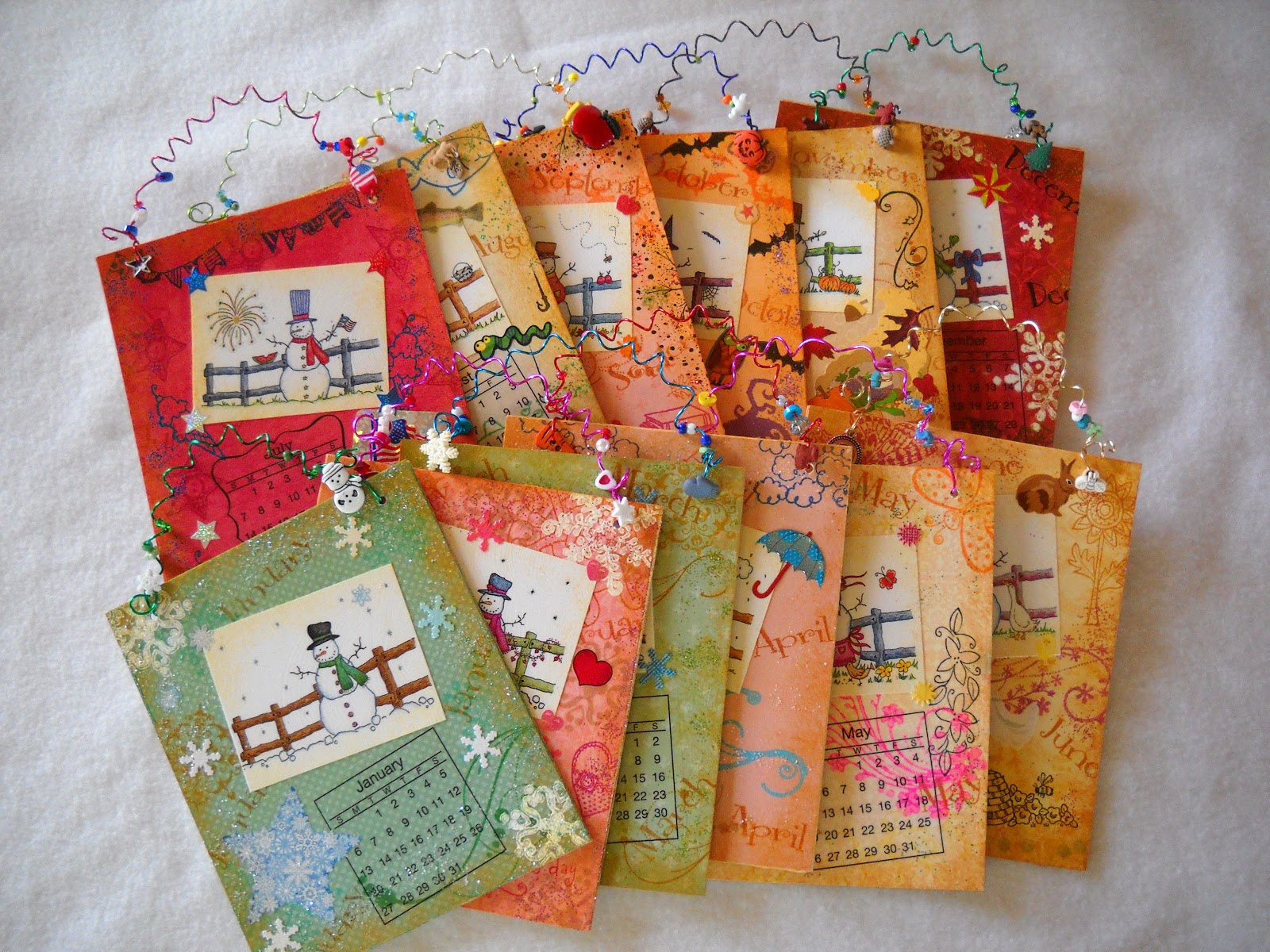 Creative Handmade Calendar Ideas : Julies creative ideas my handmade snowman calendar Creative Handmade Calendar Ideas : Julies creative ideas my handmade snowman calendar