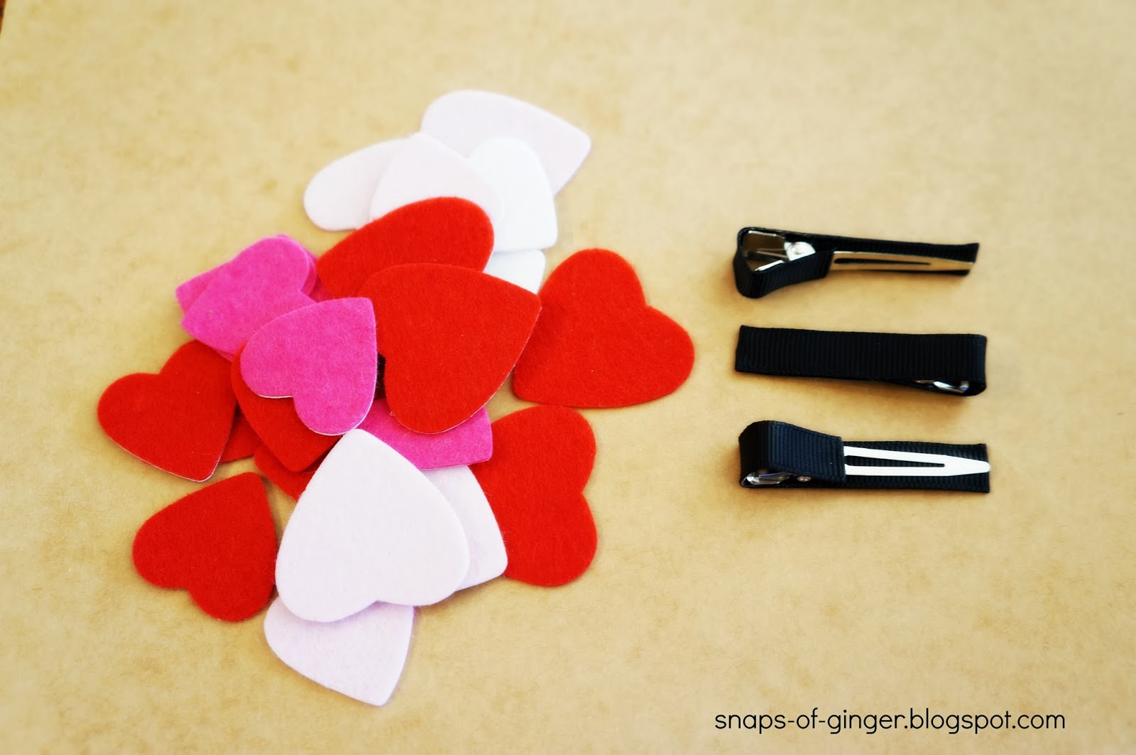 Snaps of Ginger DIY Valentine Hair Clips