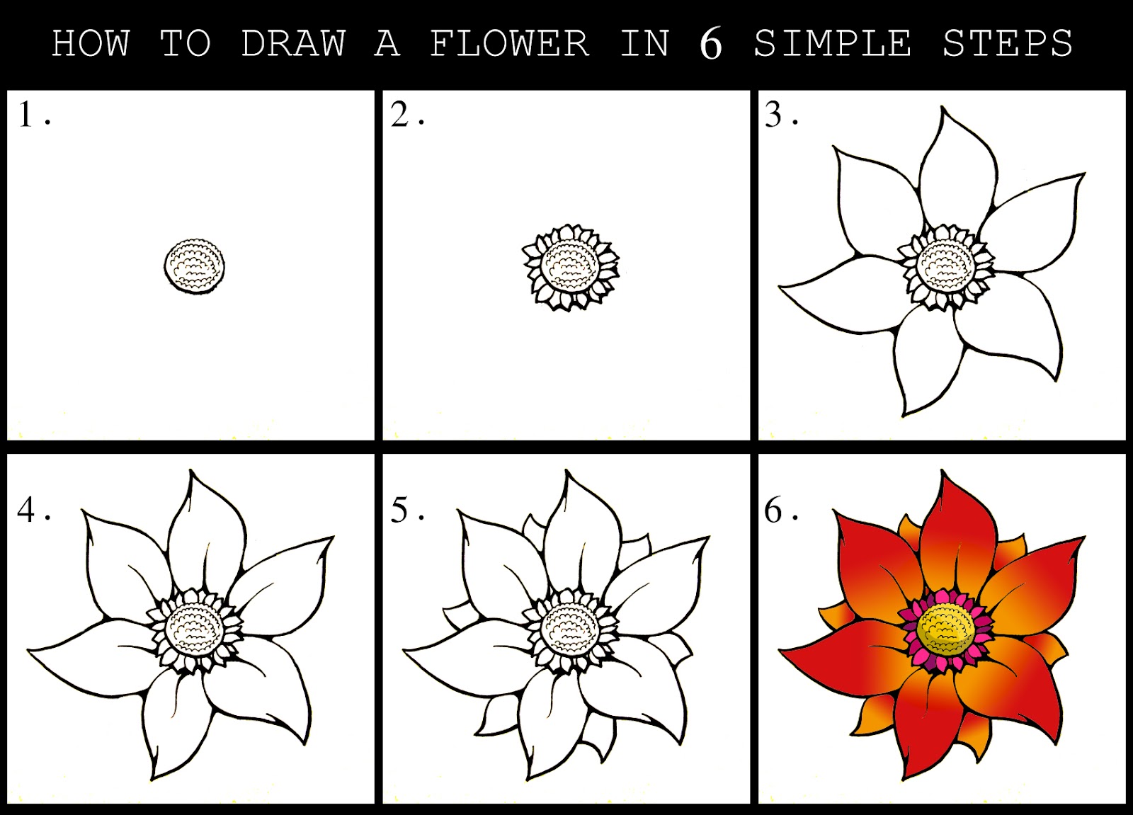 Amazing How To Draw A Flower Simple  Learn more here 