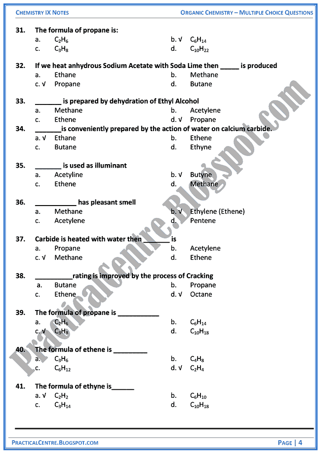 organic-chemistry-mcqs-chemistry-ix