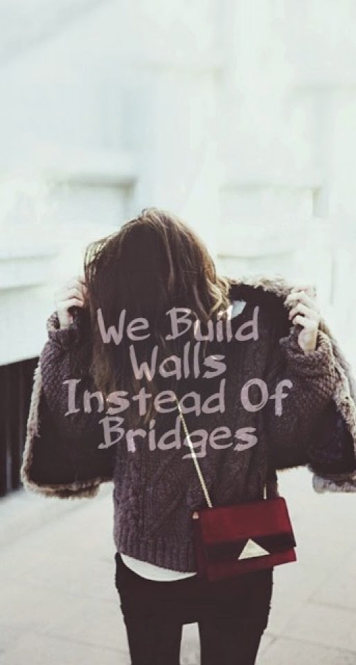 We Build Walls Instead Of Bridges Girl  Android Best Wallpaper