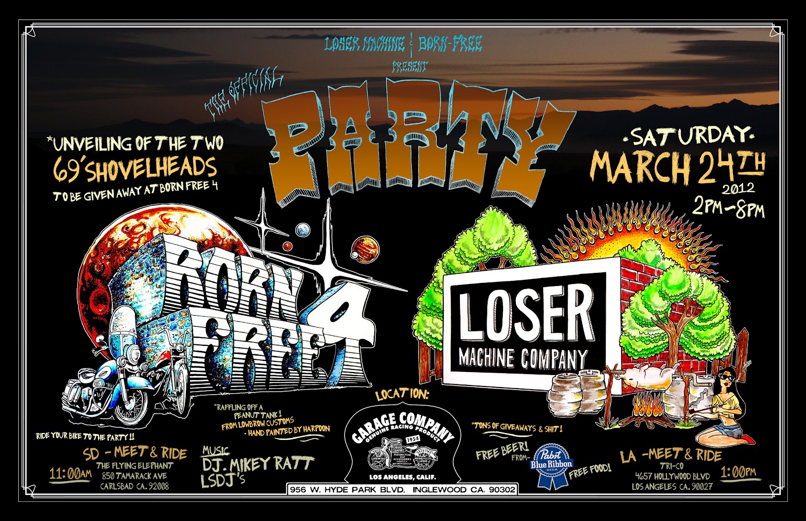 lowbrow customs blog o rama born free 4 shovelhead unveiling born free flyer
