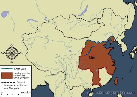 map of qin