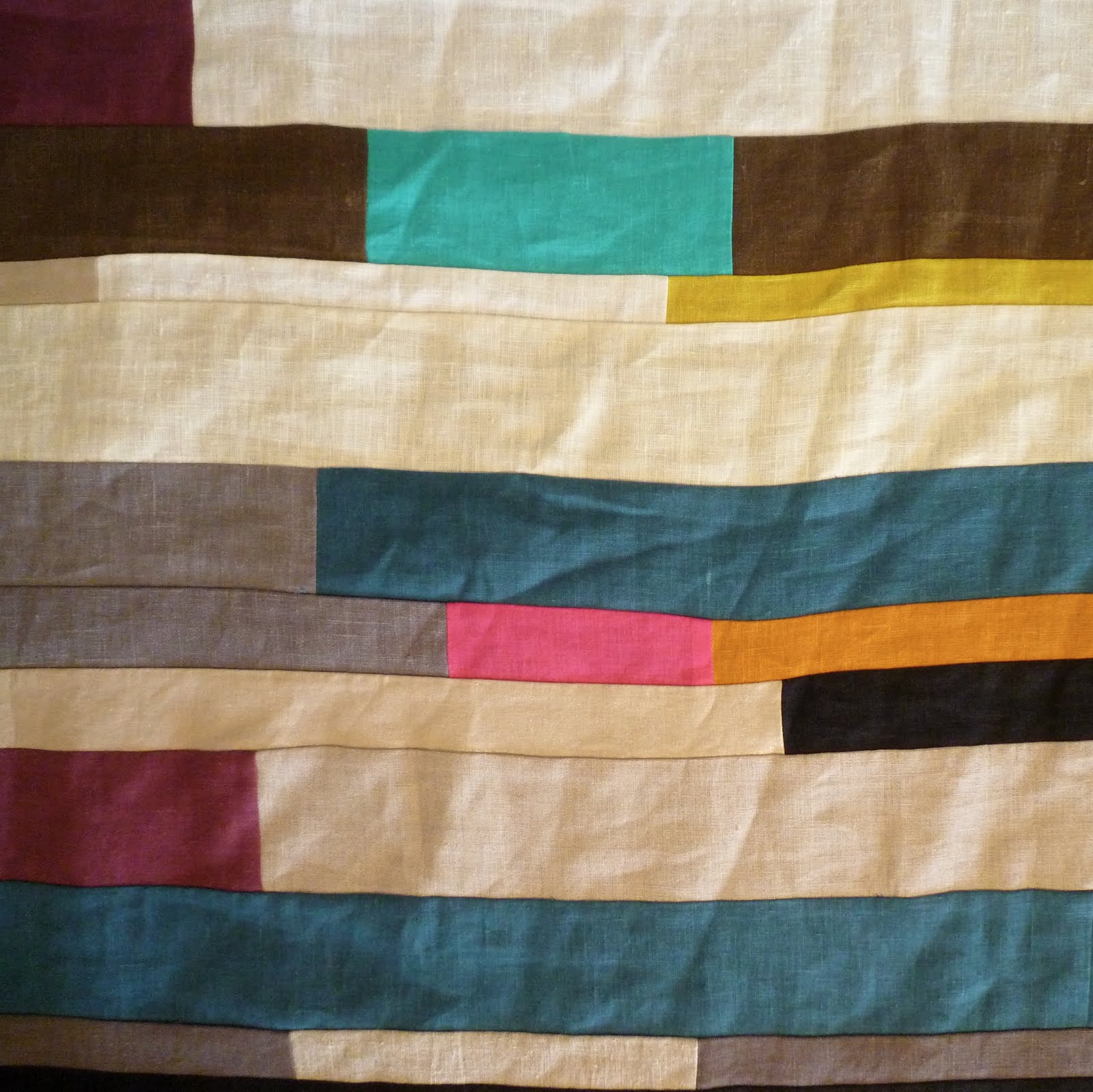 . striped linen blanket
