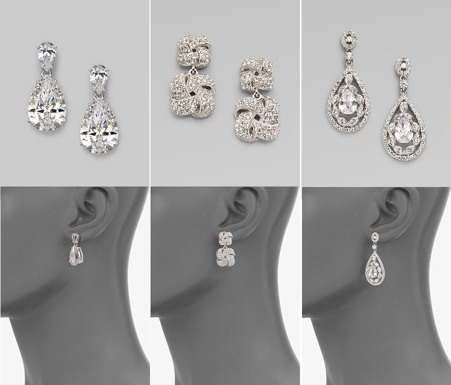 From L to R Adriana Orsini Sterling Silver Pearl Drop Earrings Adriana 