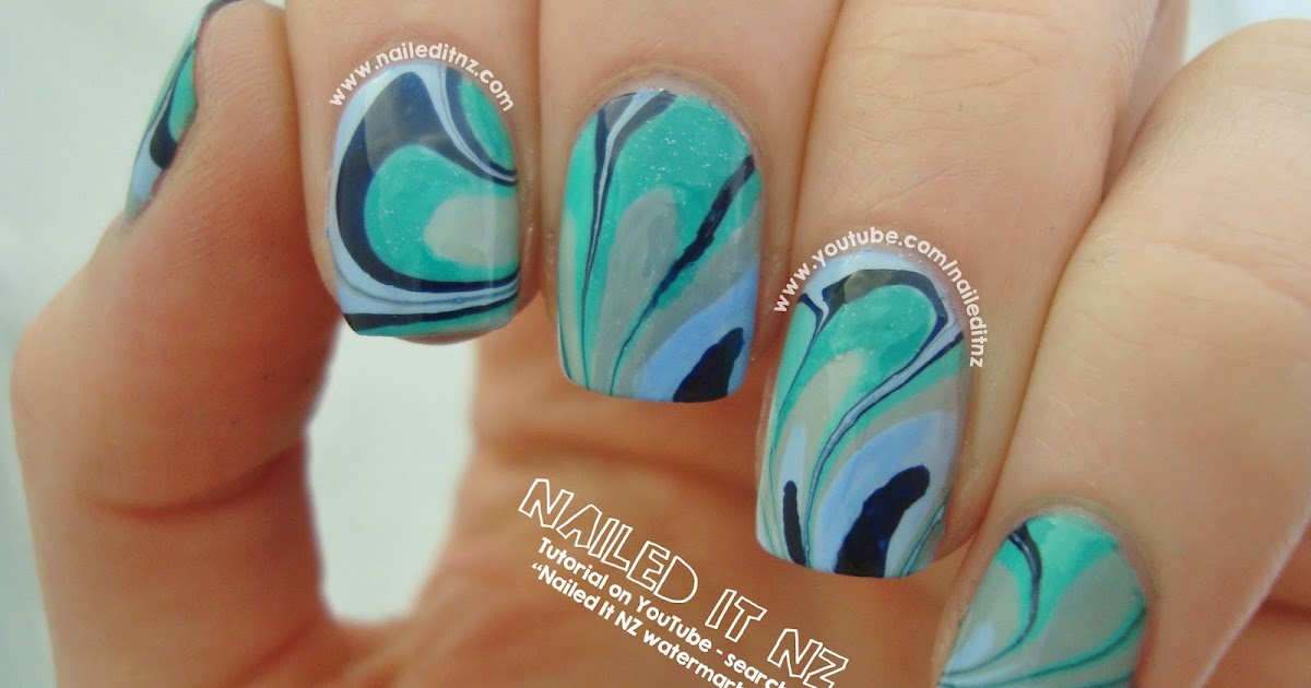 1. Water Marble Nail Art - wide 8