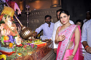 Kareena Kapoor & Madhur  at Ganesha Pandal to promote 'Heroine'