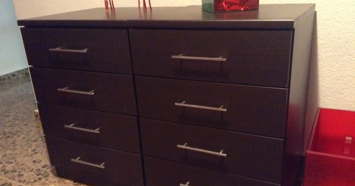 The Trastienda Cajoneras color wengué de 4 cajones