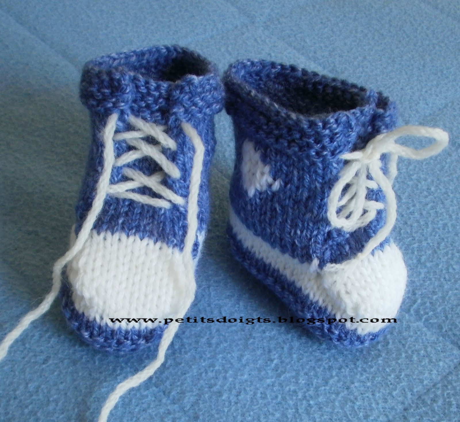 comment tricoter des baskets pour bebe