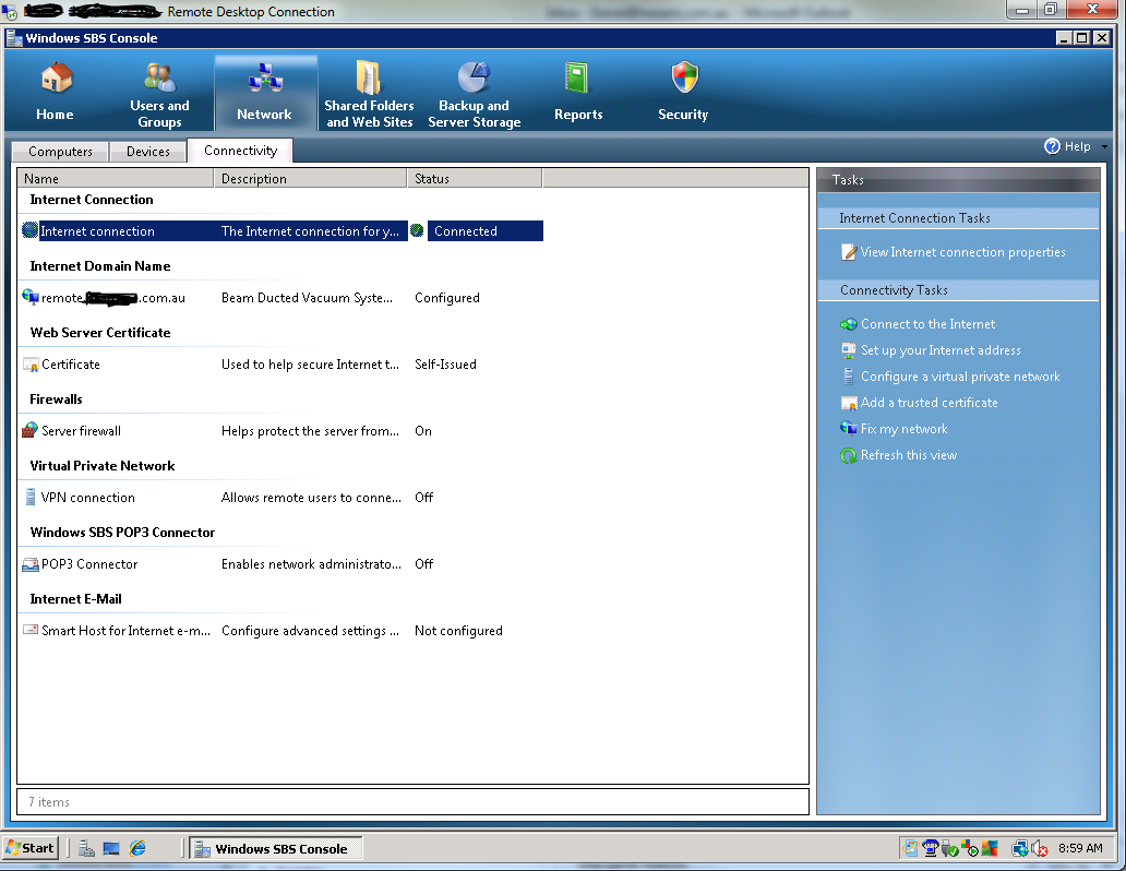 Self Issued Security Certificate has expired on Windows SBS 2008