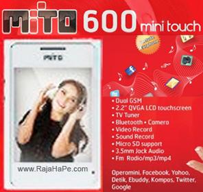 Mito 600 Mini Touch Spesifikasi Dan Harga HP Mito 600 Mini Touch