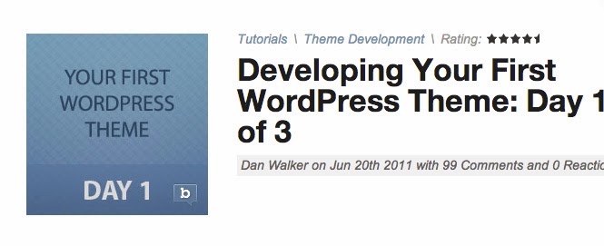 Developing Your First WordPress Theme: Day 1 of 3 Developing Your First WordPress Theme: Day 1 of 3