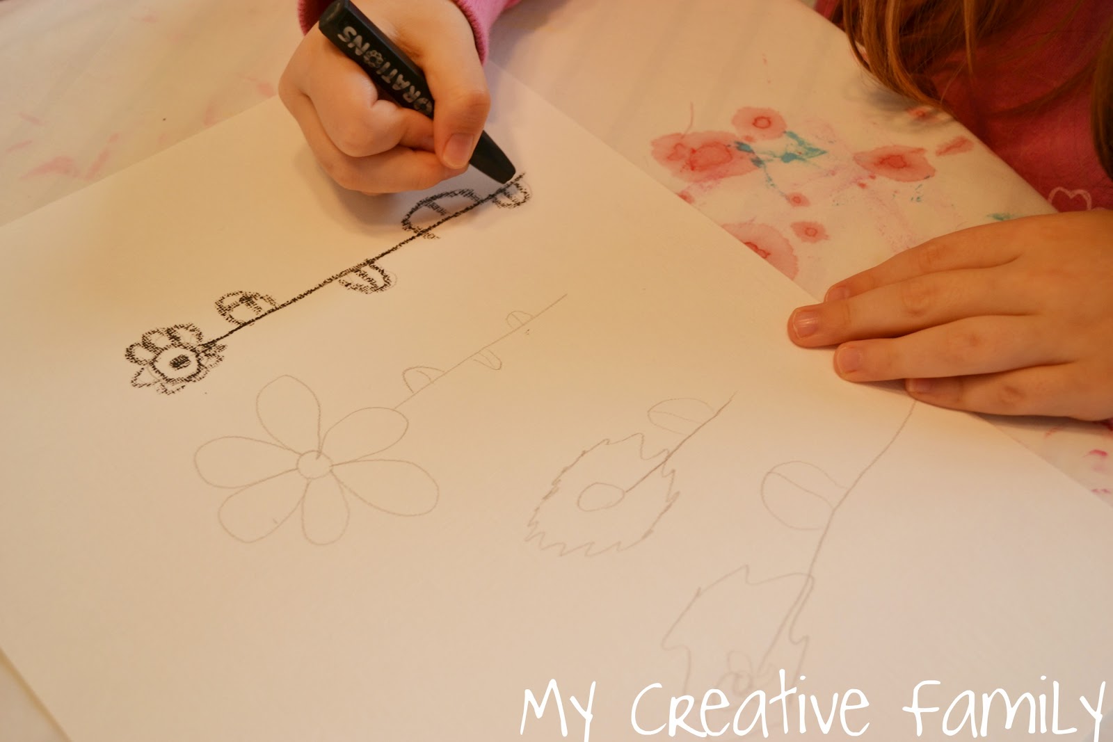 Watercolor Resist Flowers Creative Family Fun