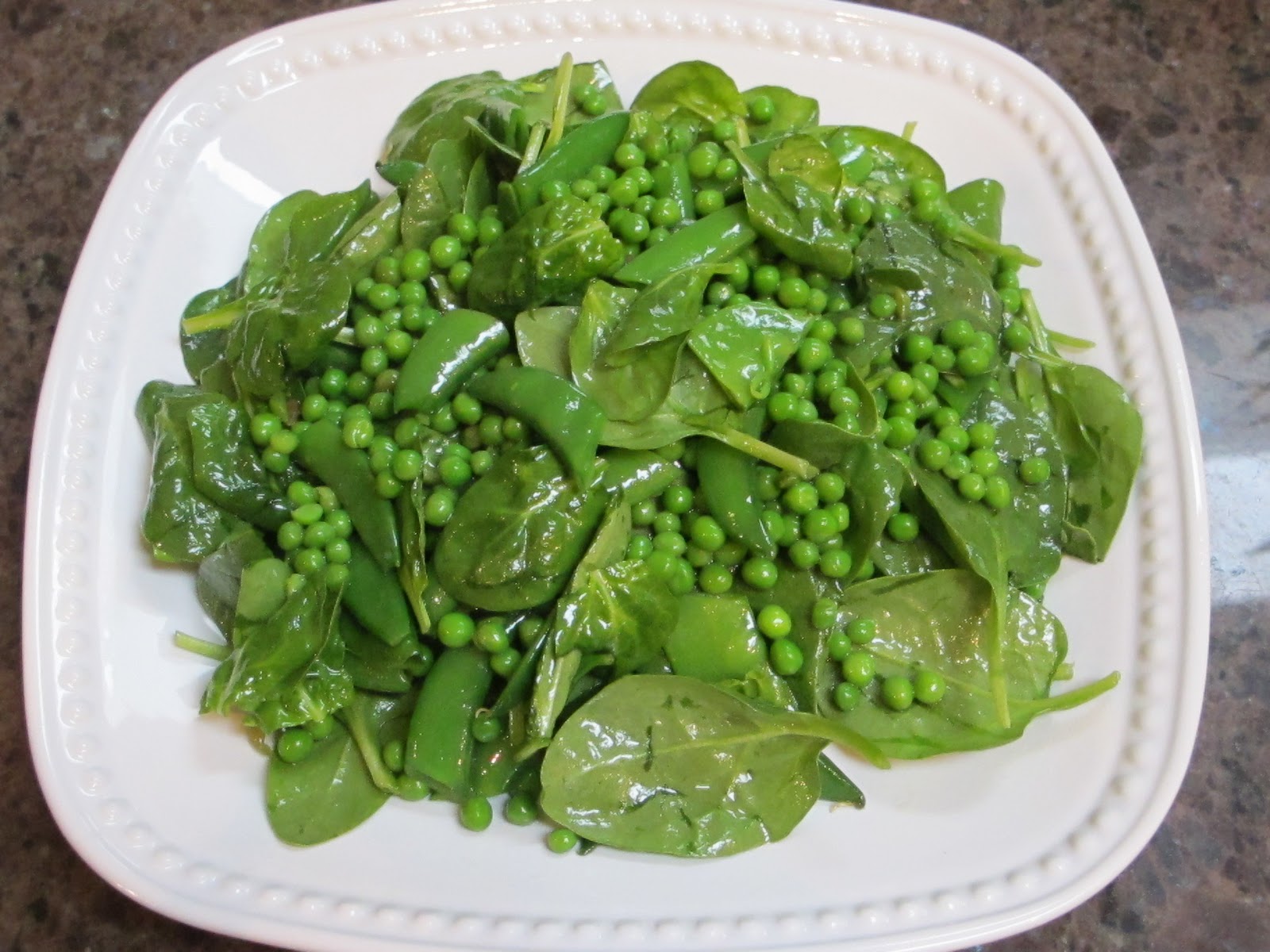 Mia Cucina Spinach and Pea Salad