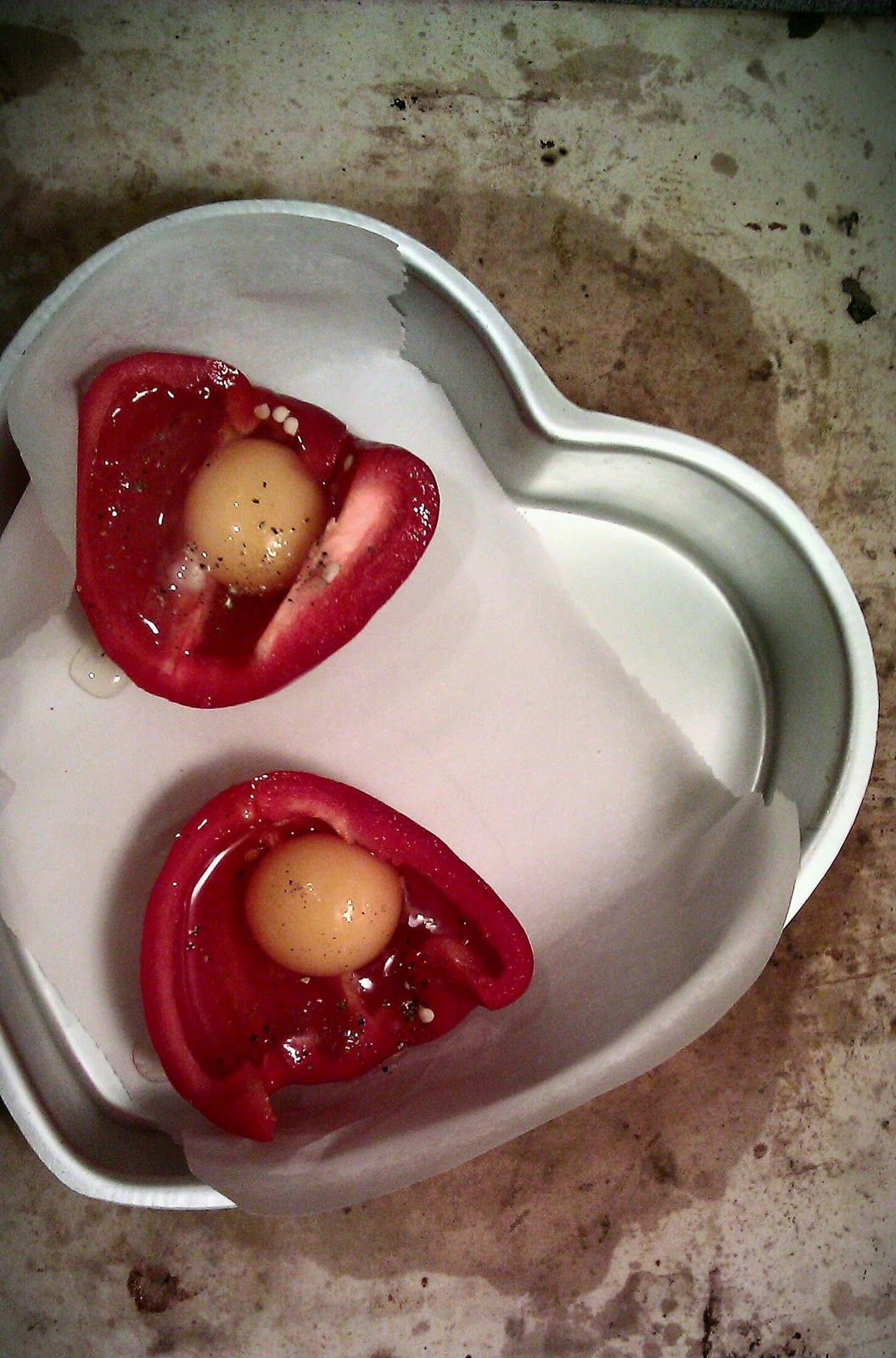 An Open Cookbook Baked Eggs in Peppers