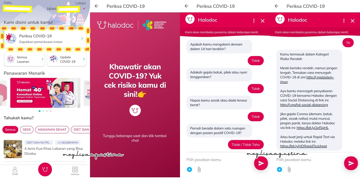 Rapid Test Drive-Thru dari HaloDoc! - meylisa agustina