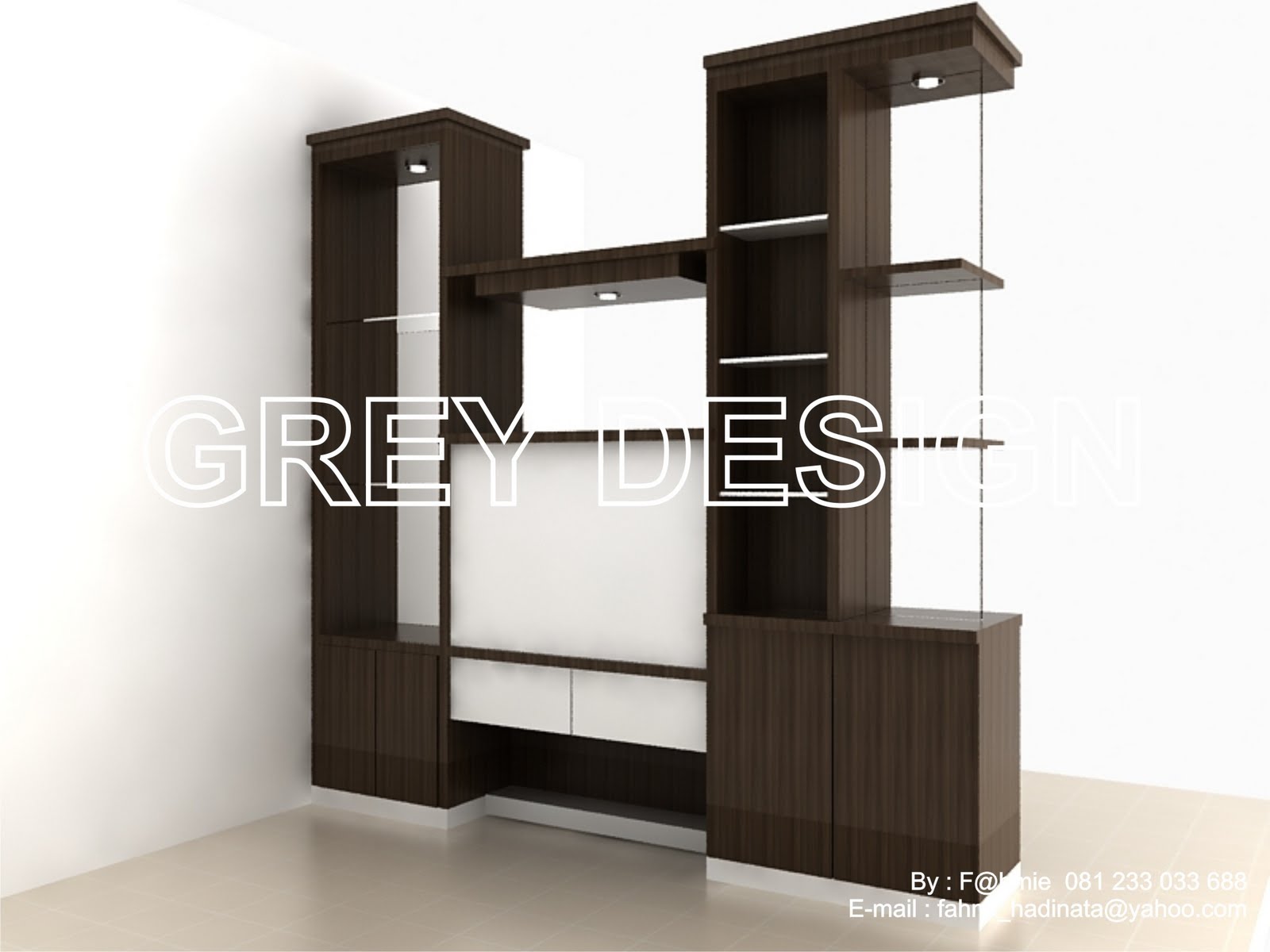 Desain Lemari Pembatas Ruang Tamu Dan Ruang Keluarga ...