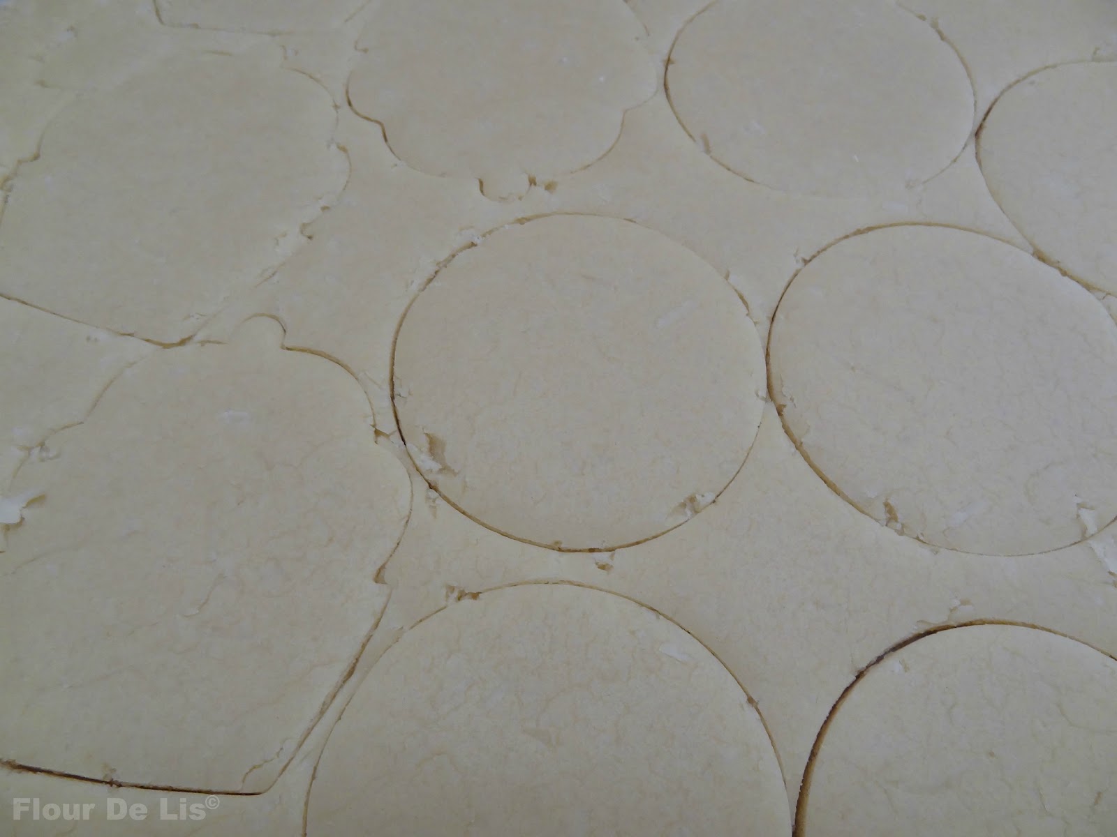 Flour De Lis Coconut Cream Cut Out Cookies