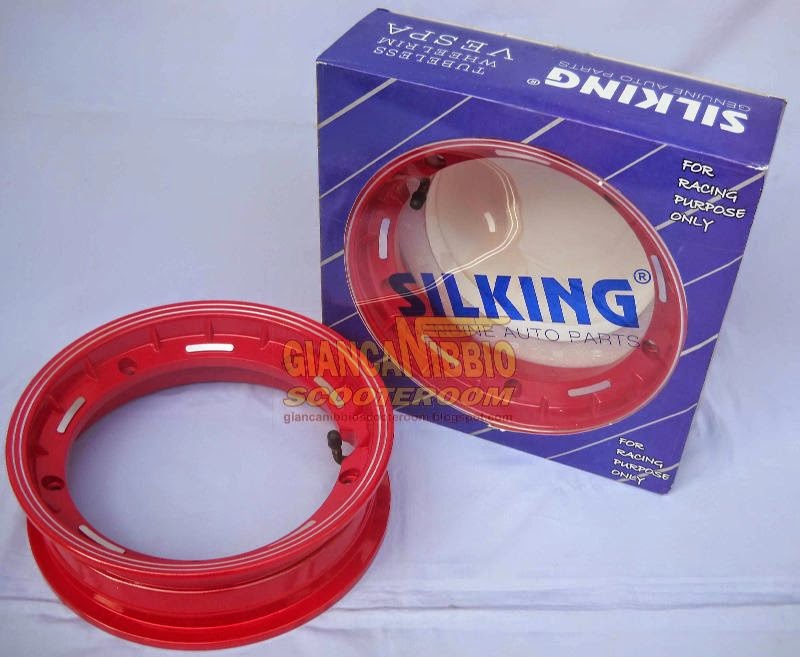 tubeless vespa ring ban silking velg  10 tubeless 10 almunium ring