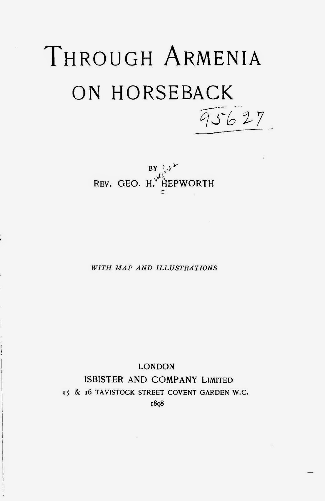 Through Armenia on Horseback-George Hughes Hepworth