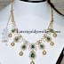 Diamond Necklace Studded With Emeralds