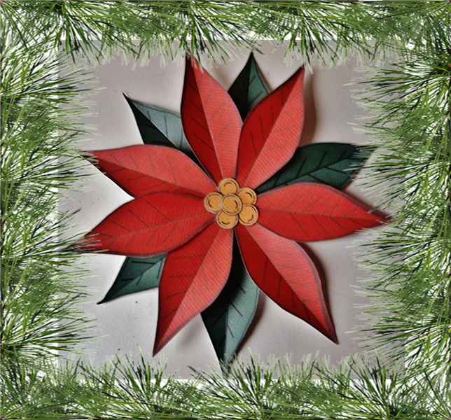 Les mains dans la tête Décoration de Noël,fleur en papier