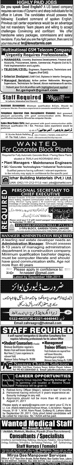 Various Jobs In Private Companies  Private+Jobs+In+Different+Fields