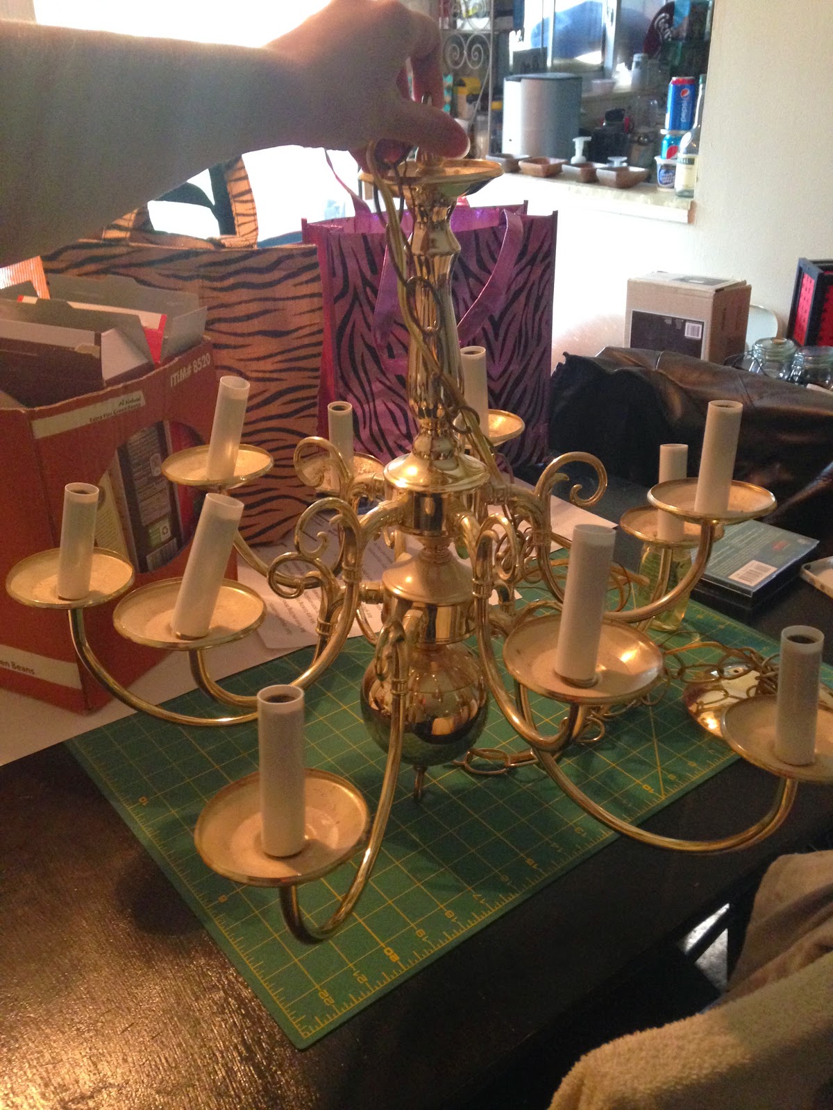 StrawberryAuburn How to Paint a Chandelier