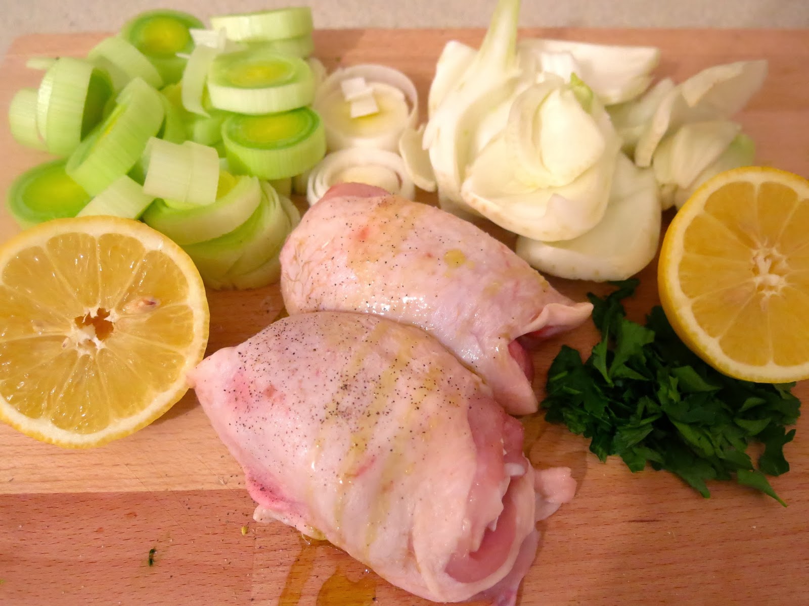 Just a Butcher's Daughter Nigel Slater's Chicken Thighs with Fennel