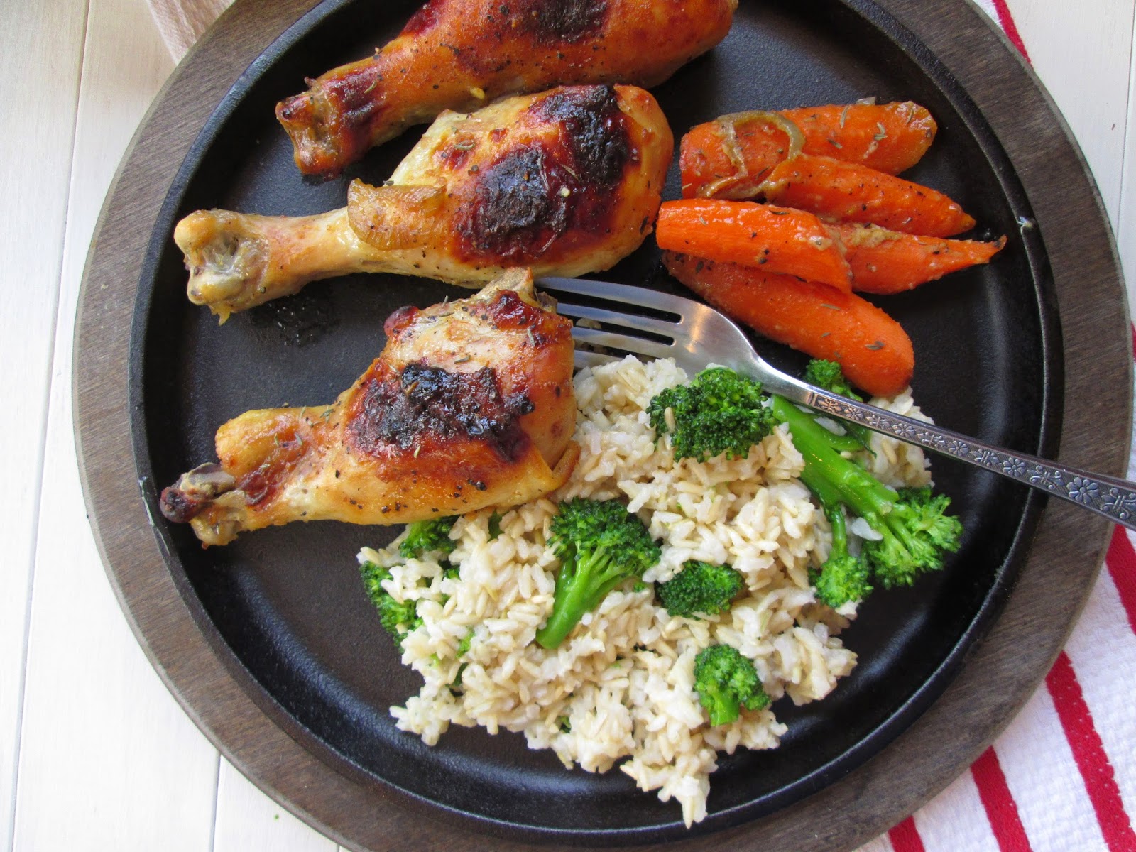 Stirring the Pot Roast Chicken with Dijon and Maple Syrup