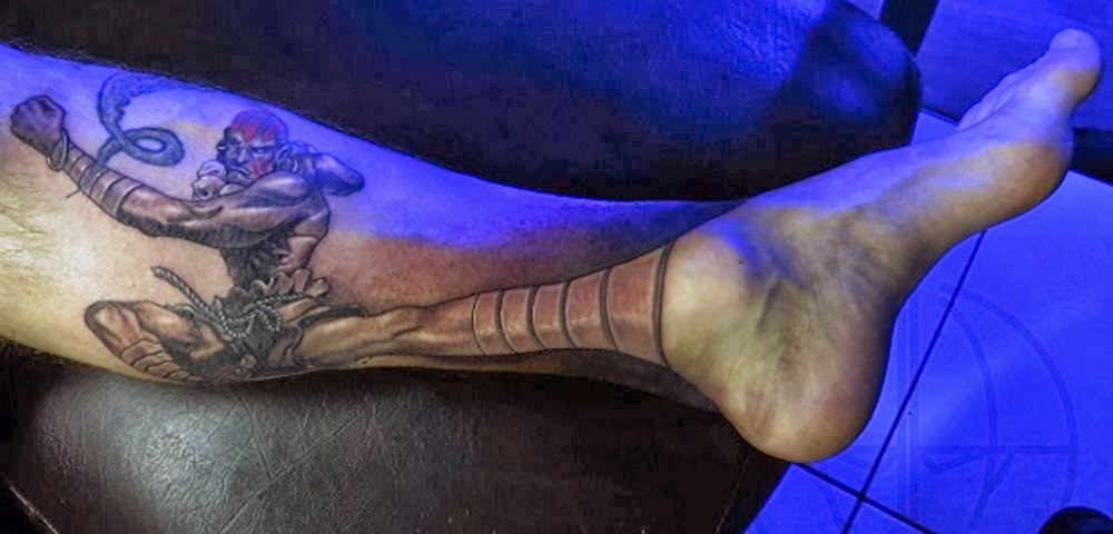 Pernas do Dhalsim Dhalsim tatuagem