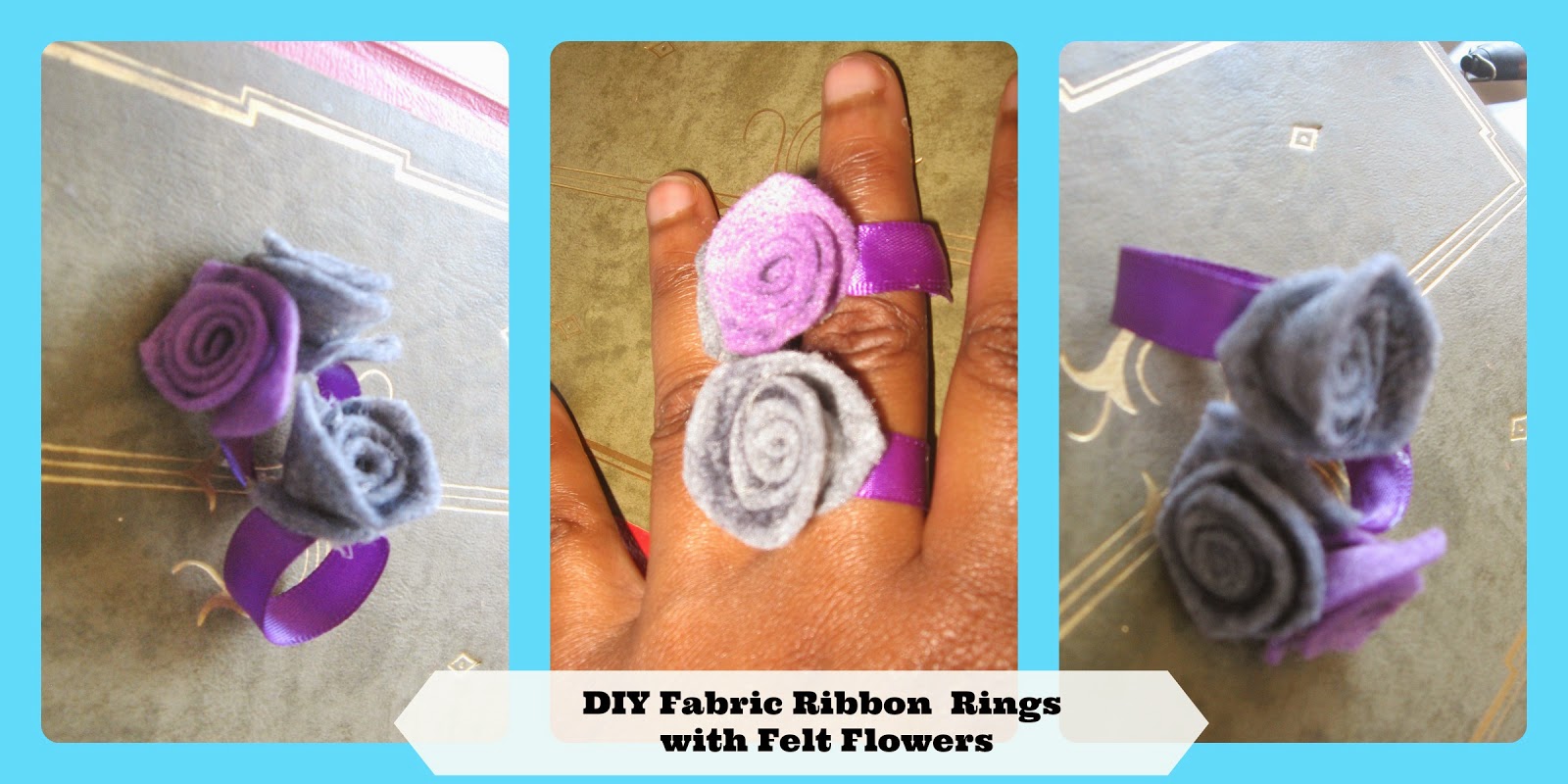 Crafts, Names, And Things! DIY Fabric Ribbon Rings with felt flowers