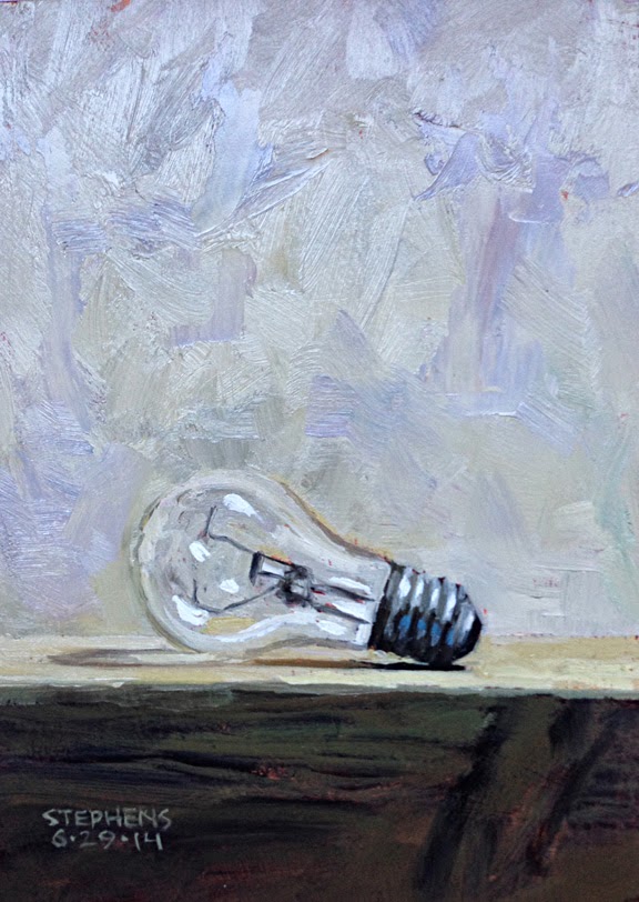 Daily Painting Light Bulb 3 5x7
