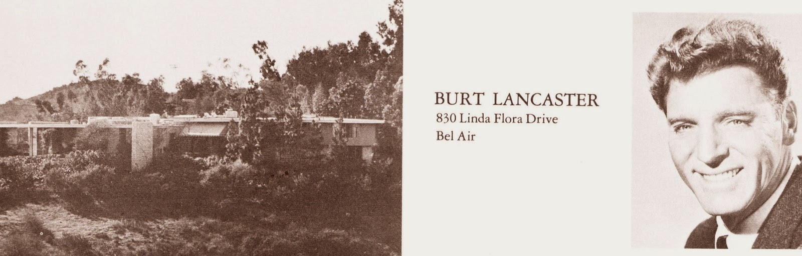 Time Machine to the Twenties Homes of the Stars Burt Lancaster