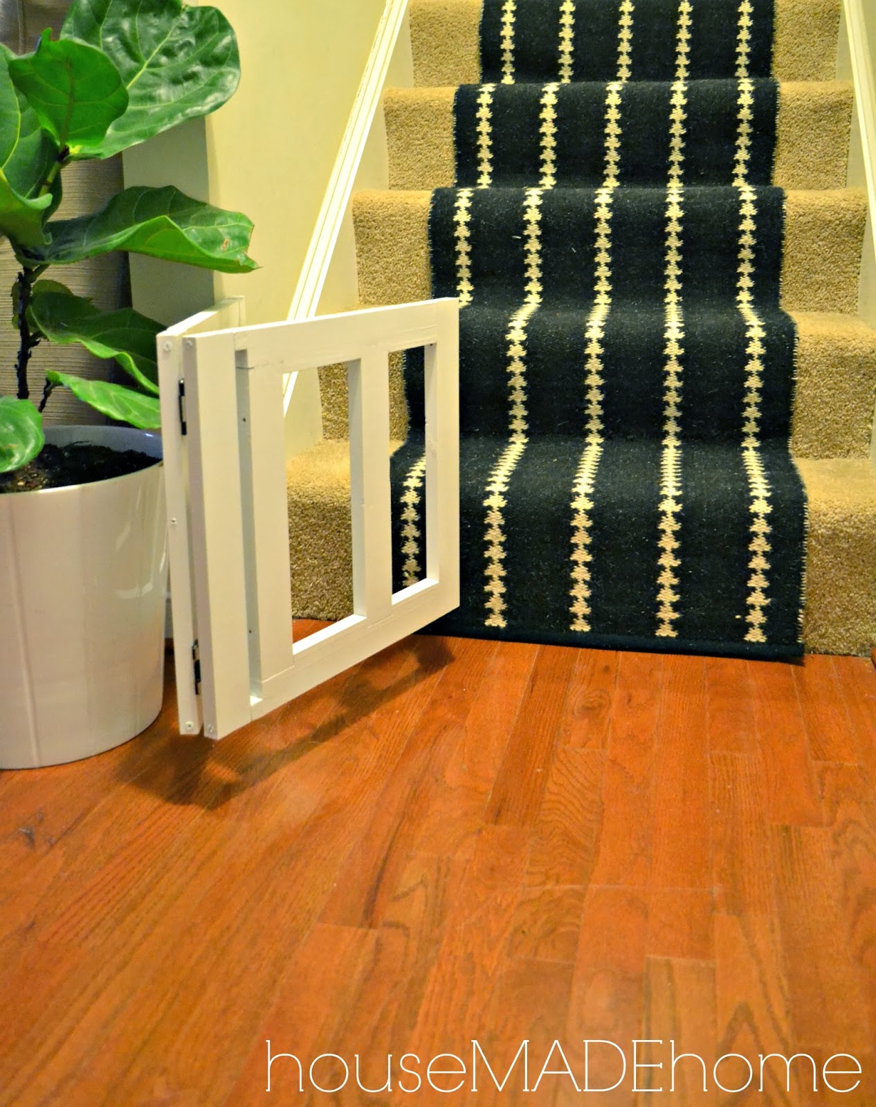 HMH Designs DIY Dog Gate from a Bench A Tutorial