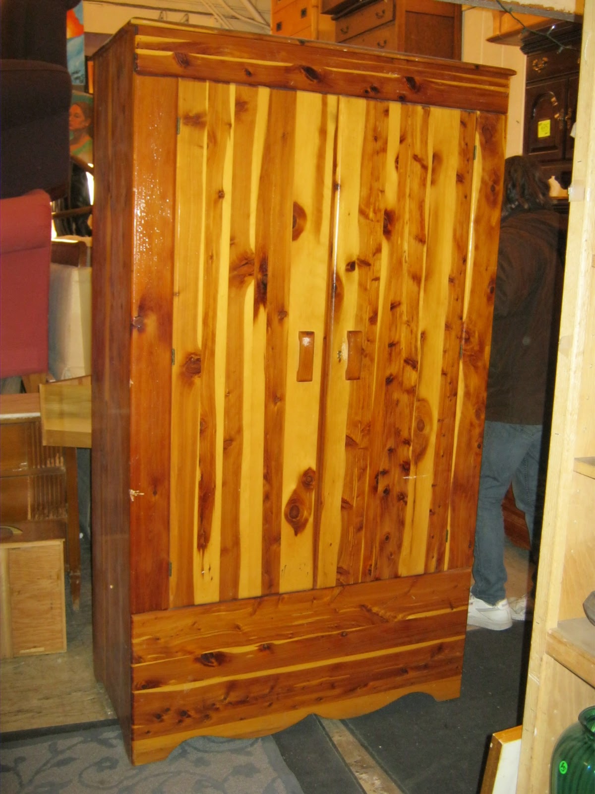 Uhuru Furniture & Collectibles Solid Cedar Wardrobe Late 40's early 50