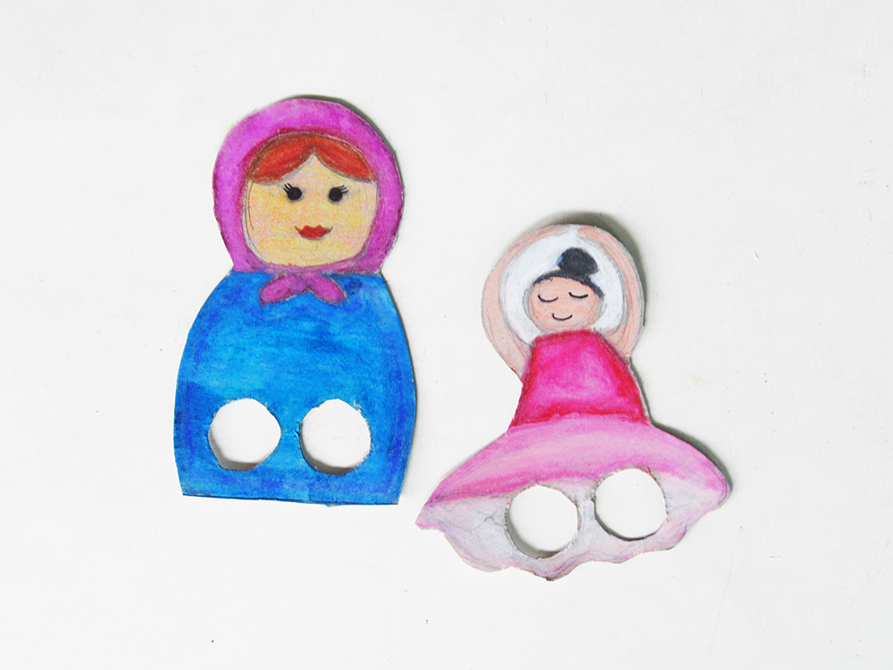 The Pink Doormat Cardboard Finger Puppets