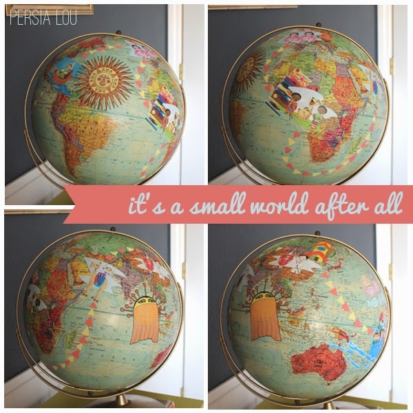 Rachel's Blog Persia Lou Small World Decoupage Globe (Vintage