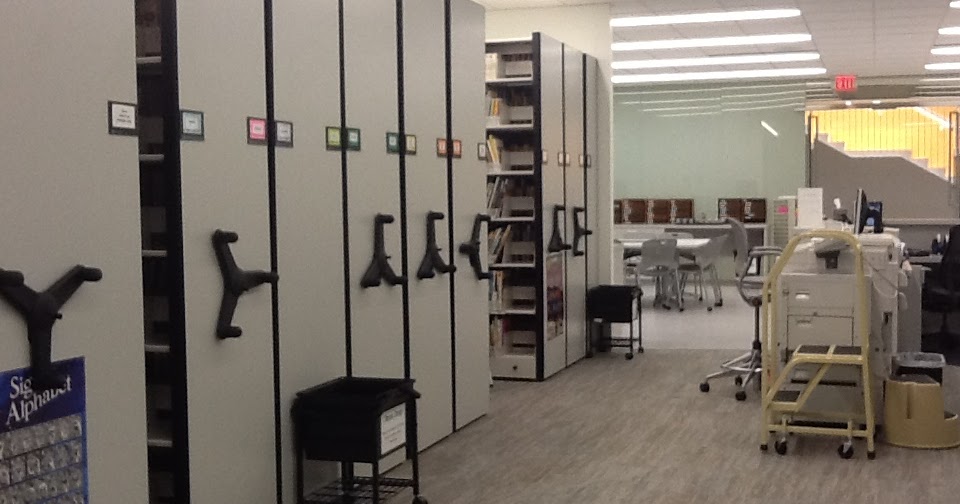 Teacher Education Resource Center Movable Book Shelves