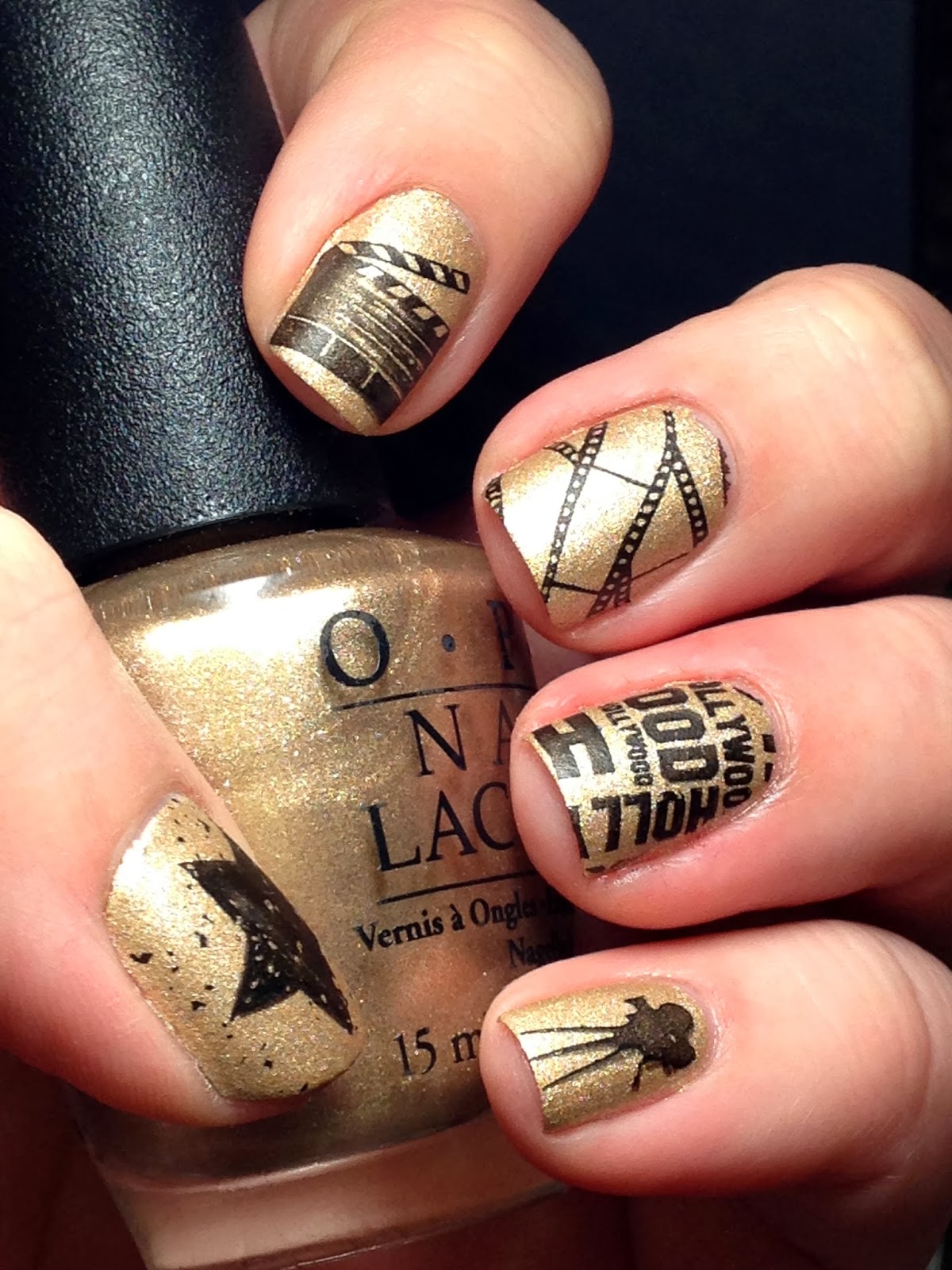 Punky's Polish: Nail Art for Nubs: Oscar Nails