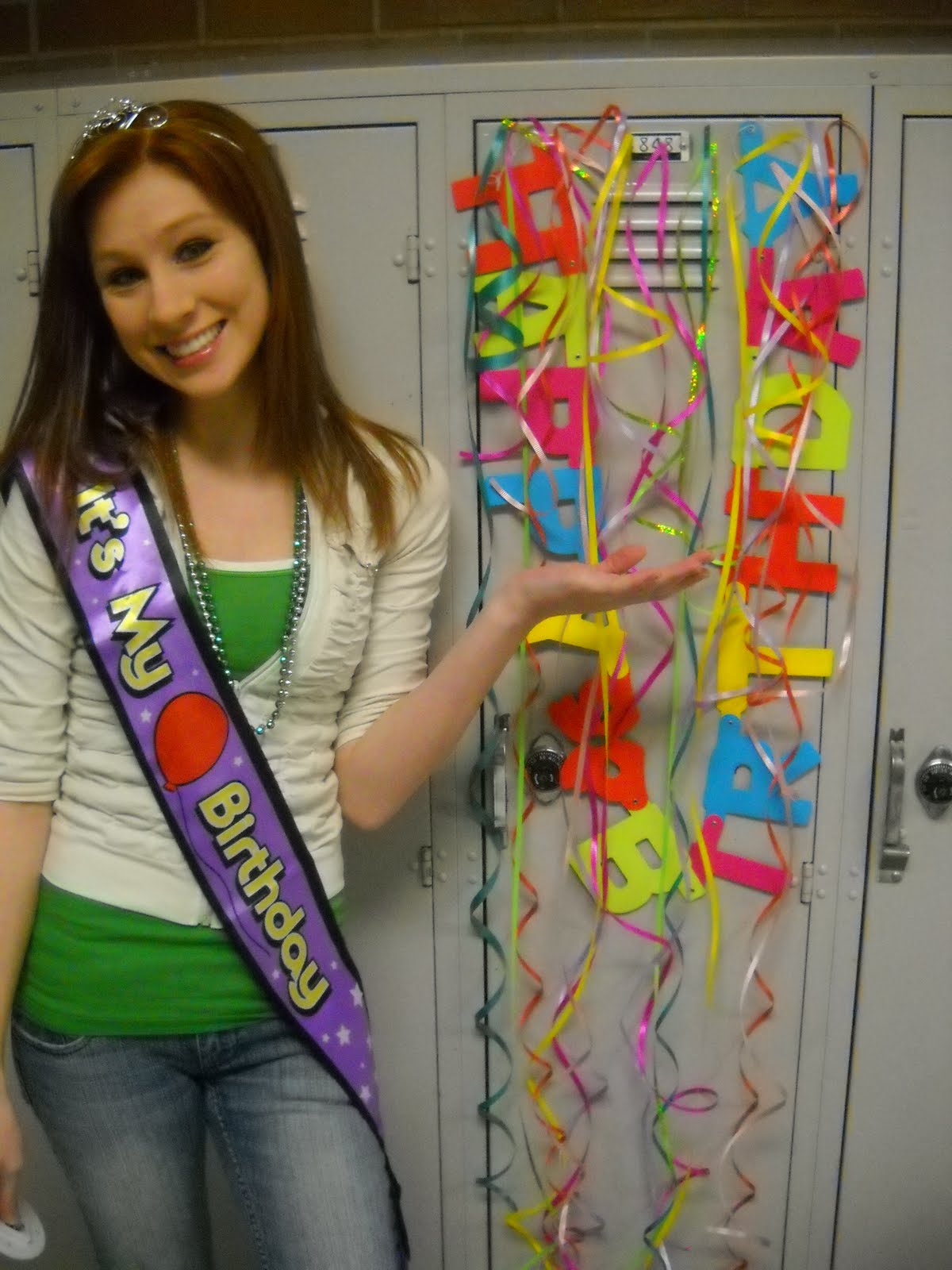 Decorated Birthday Lockers