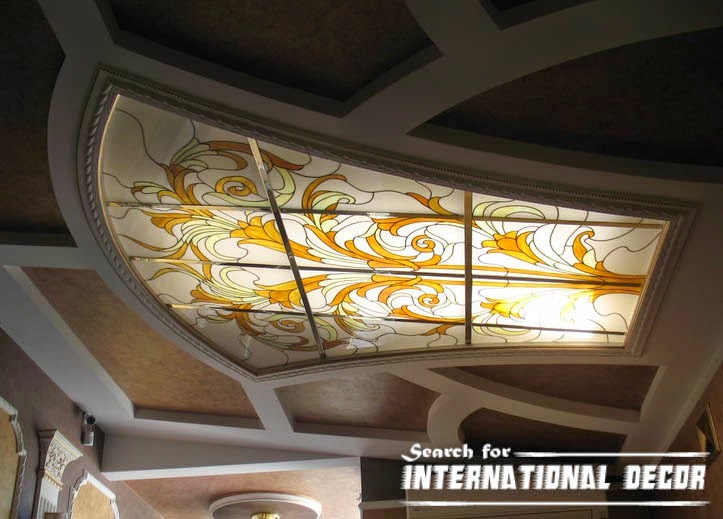 stained glass ceiling,stained glass panels,stained glass in the interior