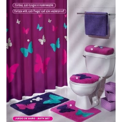 BAÑO DECORADO CON MARIPOSAS : BAÑOS: Fotos de baños - Videos de